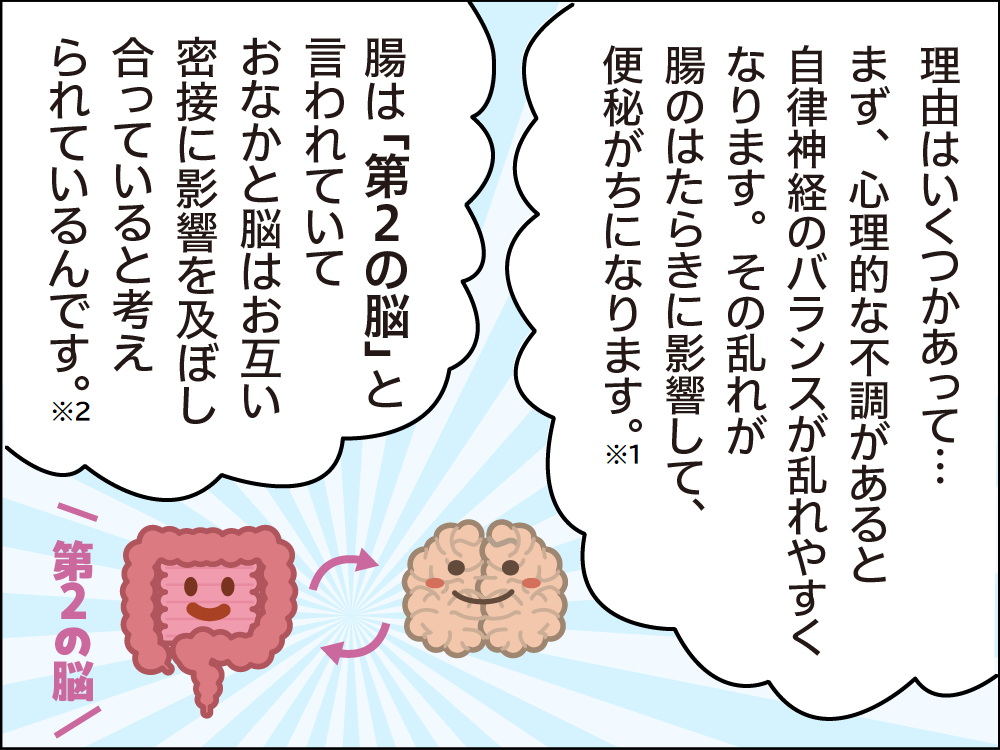 第2話 なぜ心の病気だと便秘になりやすいの? 4コマ目