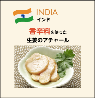 インド 香辛料を使った生姜のアチャール
